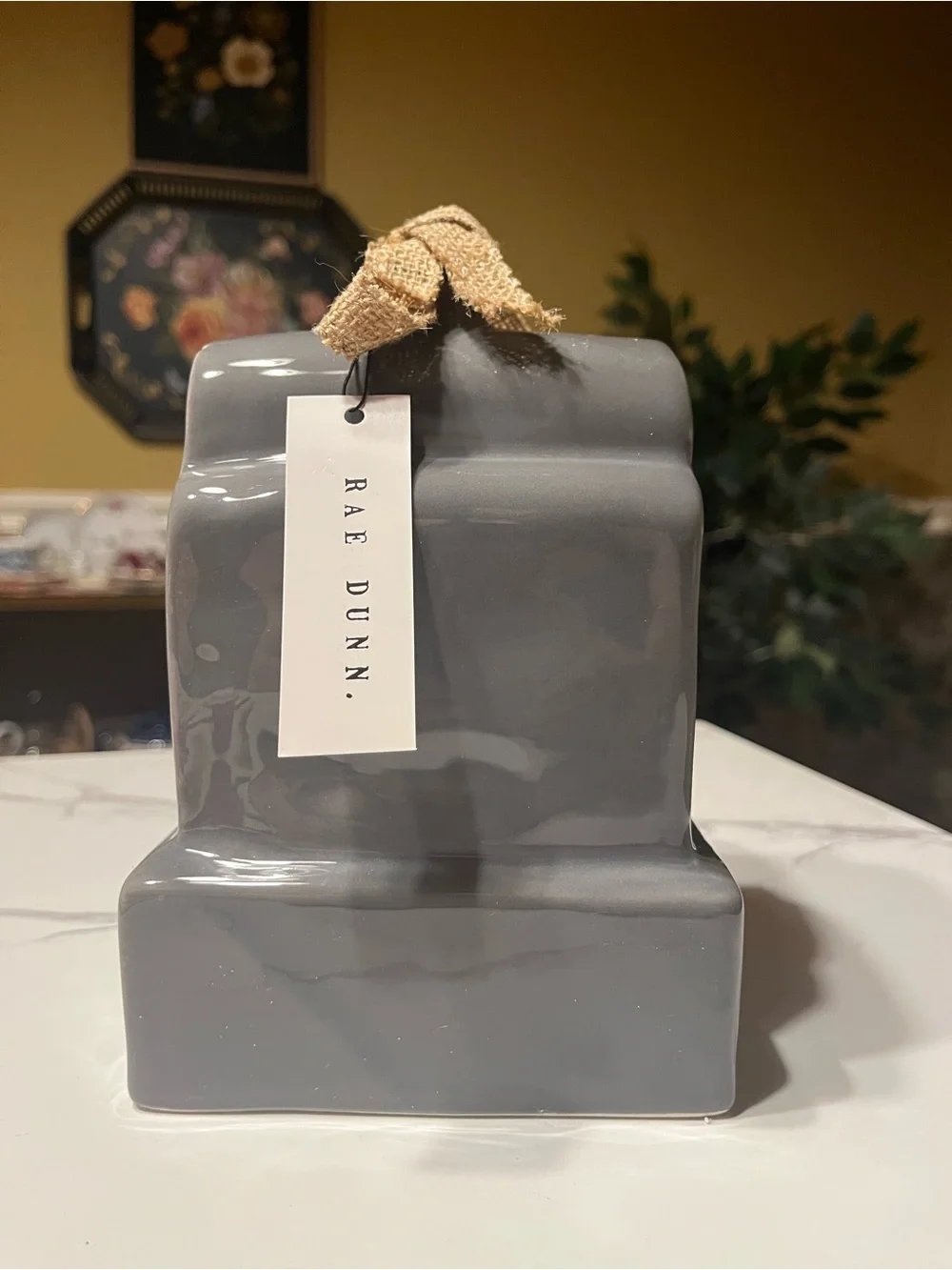 RAE DUNN Nine Lives Festive Ceramic Birdhouse